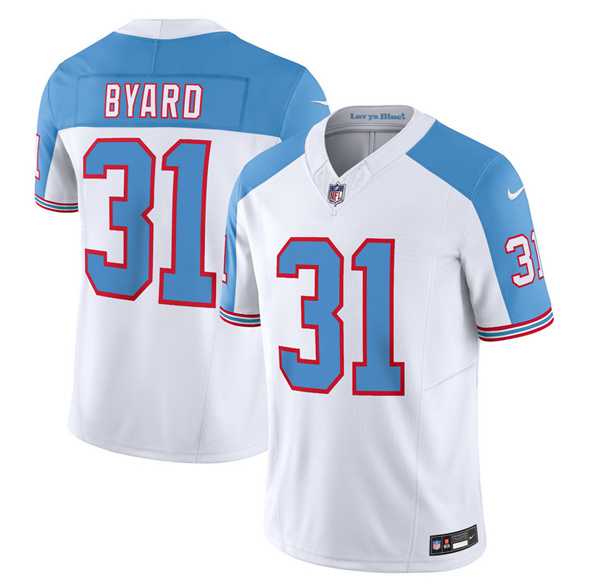 Men & Women & Youth Tennessee Titans #31 Kevin Byard White Blue 2023 F.U.S.E. Vapor Limited Throwback Jersey